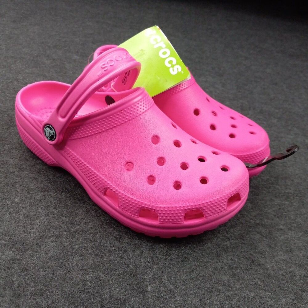 Crocs Pink Clogs Womens 9 Mens 7 Classic Comfort Work Professional Footwear NWT - Picture 4 of 10